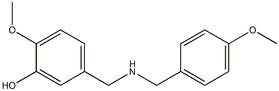 2-methoxy-5-({[(4-methoxyphenyl)methyl]amino}methyl)phenol Structure