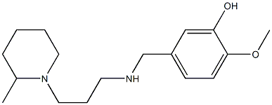 2-methoxy-5-({[3-(2-methylpiperidin-1-yl)propyl]amino}methyl)phenol Structure