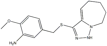 2-methoxy-5-({5H,6H,7H,8H,9H-[1,2,4]triazolo[3,4-a]azepin-3-ylsulfanyl}methyl)aniline Structure