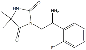 3-[2-amino-2-(2-fluorophenyl)ethyl]-5,5-dimethylimidazolidine-2,4-dione 구조식 이미지