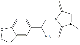 3-[2-amino-2-(2H-1,3-benzodioxol-5-yl)ethyl]-1-methylimidazolidine-2,4-dione Structure