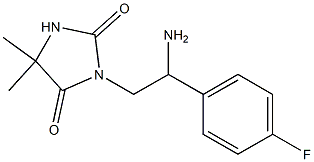 3-[2-amino-2-(4-fluorophenyl)ethyl]-5,5-dimethylimidazolidine-2,4-dione 구조식 이미지