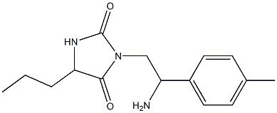 3-[2-amino-2-(4-methylphenyl)ethyl]-5-propylimidazolidine-2,4-dione 구조식 이미지