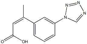 3-[3-(1H-1,2,3,4-tetrazol-1-yl)phenyl]but-2-enoic acid Structure