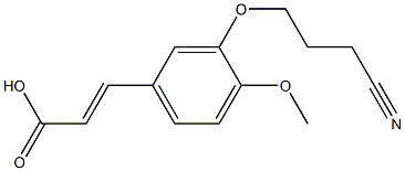 3-[3-(3-cyanopropoxy)-4-methoxyphenyl]prop-2-enoic acid Structure