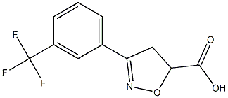 3-[3-(trifluoromethyl)phenyl]-4,5-dihydro-1,2-oxazole-5-carboxylic acid Structure