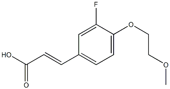 3-[3-fluoro-4-(2-methoxyethoxy)phenyl]prop-2-enoic acid 구조식 이미지