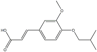 3-[3-methoxy-4-(2-methylpropoxy)phenyl]prop-2-enoic acid 구조식 이미지
