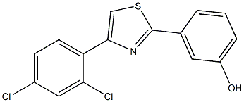 3-[4-(2,4-dichlorophenyl)-1,3-thiazol-2-yl]phenol 구조식 이미지