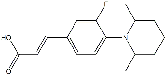 3-[4-(2,6-dimethylpiperidin-1-yl)-3-fluorophenyl]prop-2-enoic acid Structure