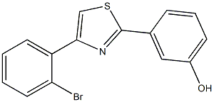 3-[4-(2-bromophenyl)-1,3-thiazol-2-yl]phenol 구조식 이미지