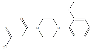 3-[4-(2-methoxyphenyl)piperazin-1-yl]-3-oxopropanethioamide 구조식 이미지