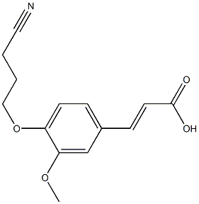 3-[4-(3-cyanopropoxy)-3-methoxyphenyl]prop-2-enoic acid 구조식 이미지