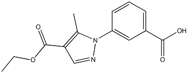 3-[4-(ethoxycarbonyl)-5-methyl-1H-pyrazol-1-yl]benzoic acid 구조식 이미지
