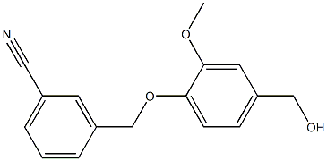 3-[4-(hydroxymethyl)-2-methoxyphenoxymethyl]benzonitrile 구조식 이미지