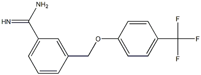3-[4-(trifluoromethyl)phenoxymethyl]benzene-1-carboximidamide Structure