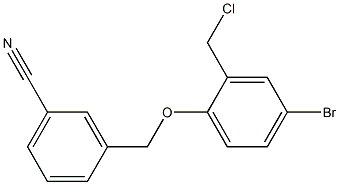 3-[4-bromo-2-(chloromethyl)phenoxymethyl]benzonitrile 구조식 이미지