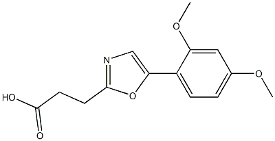 3-[5-(2,4-dimethoxyphenyl)-1,3-oxazol-2-yl]propanoic acid 구조식 이미지