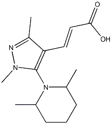 3-[5-(2,6-dimethylpiperidin-1-yl)-1,3-dimethyl-1H-pyrazol-4-yl]prop-2-enoic acid Structure