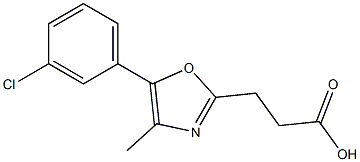 3-[5-(3-chlorophenyl)-4-methyl-1,3-oxazol-2-yl]propanoic acid Structure