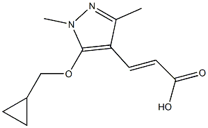 3-[5-(cyclopropylmethoxy)-1,3-dimethyl-1H-pyrazol-4-yl]prop-2-enoic acid 구조식 이미지