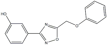 3-[5-(phenoxymethyl)-1,2,4-oxadiazol-3-yl]phenol 구조식 이미지