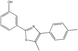 3-[5-methyl-4-(4-methylphenyl)-1,3-thiazol-2-yl]phenol Structure