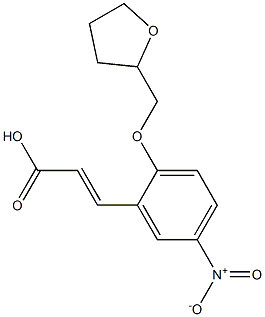 3-[5-nitro-2-(oxolan-2-ylmethoxy)phenyl]prop-2-enoic acid Structure