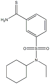 3-[cyclohexyl(ethyl)sulfamoyl]benzene-1-carbothioamide 구조식 이미지