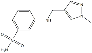 3-{[(1-methyl-1H-pyrazol-4-yl)methyl]amino}benzene-1-sulfonamide 구조식 이미지