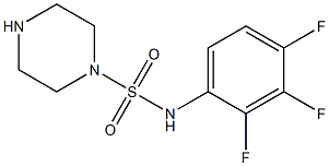 N-(2,3,4-trifluorophenyl)piperazine-1-sulfonamide 구조식 이미지