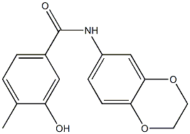 N-(2,3-dihydro-1,4-benzodioxin-6-yl)-3-hydroxy-4-methylbenzamide Structure