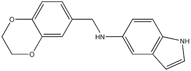 N-(2,3-dihydro-1,4-benzodioxin-6-ylmethyl)-1H-indol-5-amine 구조식 이미지