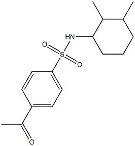 N-(2,3-dimethylcyclohexyl)-4-acetylbenzene-1-sulfonamide Structure