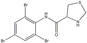 N-(2,4,6-tribromophenyl)-1,3-thiazolidine-4-carboxamide 구조식 이미지