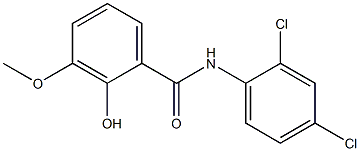 N-(2,4-dichlorophenyl)-2-hydroxy-3-methoxybenzamide 구조식 이미지