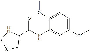 N-(2,5-dimethoxyphenyl)-1,3-thiazolidine-4-carboxamide 구조식 이미지