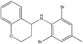 N-(2,6-dibromo-4-methylphenyl)-3,4-dihydro-2H-1-benzopyran-4-amine 구조식 이미지