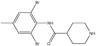 N-(2,6-dibromo-4-methylphenyl)piperidine-4-carboxamide 구조식 이미지