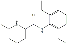 N-(2,6-diethylphenyl)-6-methylpiperidine-2-carboxamide 구조식 이미지