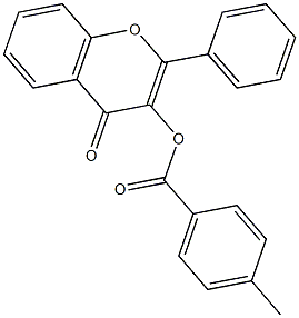 3-(4-methylbenzoyloxy)flavone 구조식 이미지
