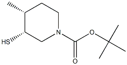 tert-butyl (3R,4R)-3-mercapto-4-methylpiperidine-1-carboxylate Structure