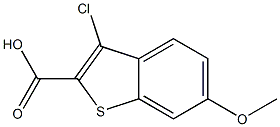 3-CHLORO-6-METHOXY-BENZO[B]THIOPHENE-2-CARBOXYLICACID Structure