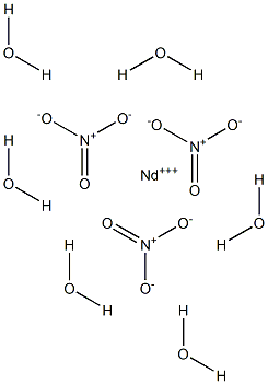 Neodymium(III) nitrate hexahydrate 구조식 이미지