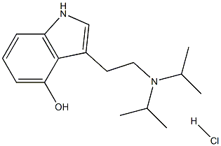 4-hydroxy-N,N-diisopropylindole-3-ethylamine hydrochloride Structure