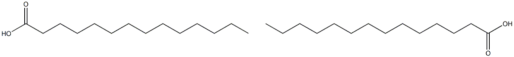 Tetradecanic acid (myristic acid) Structure