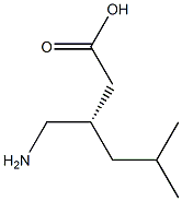 (S)-(+)-3-aminomethyl-5-methyl-hexanoic acid Structure