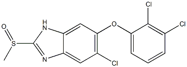 5-chloro-6-(2,3-dichlorophenoxy)-2-methylthio-1H-benzimidazole sulfoxide Structure