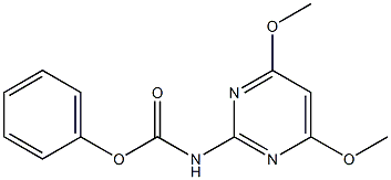 4,6-dimethoxypyrimidine-2-carbamic acid phenyl ester 구조식 이미지