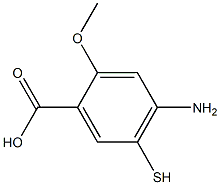 4-AMINO-5-MERCAPTO-2-METHOXYBENZOICACID 구조식 이미지